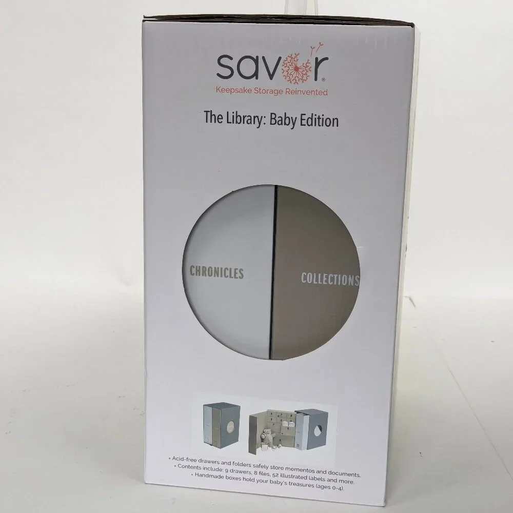SAVOR The Library: Baby Edition. Khaki, Grey, White - Unisex- NEW IN BOX